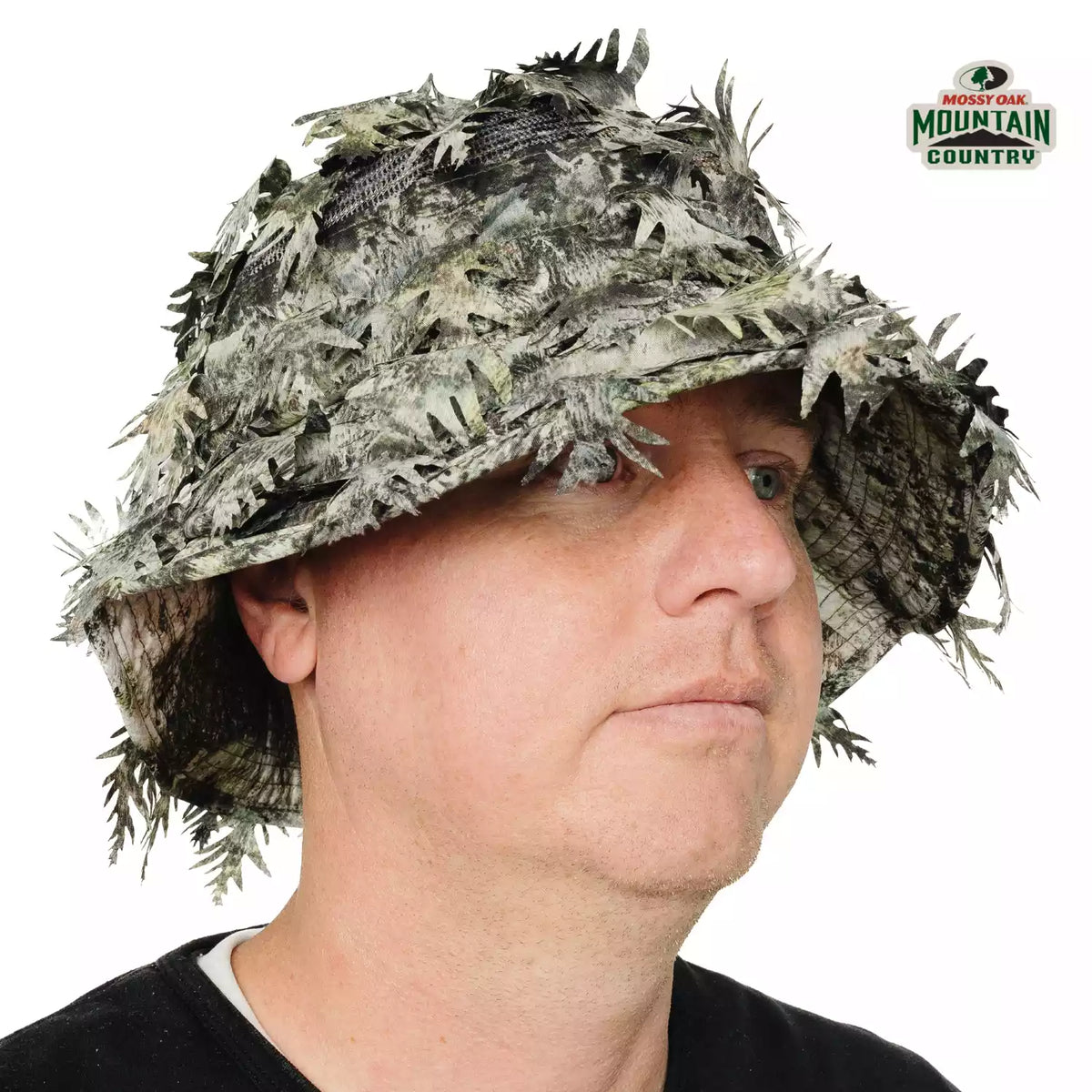 Hunting Hat & Camo Mask: 3D Leafy Bucket / Boonie Hat (Mossy Oak / Realtree)