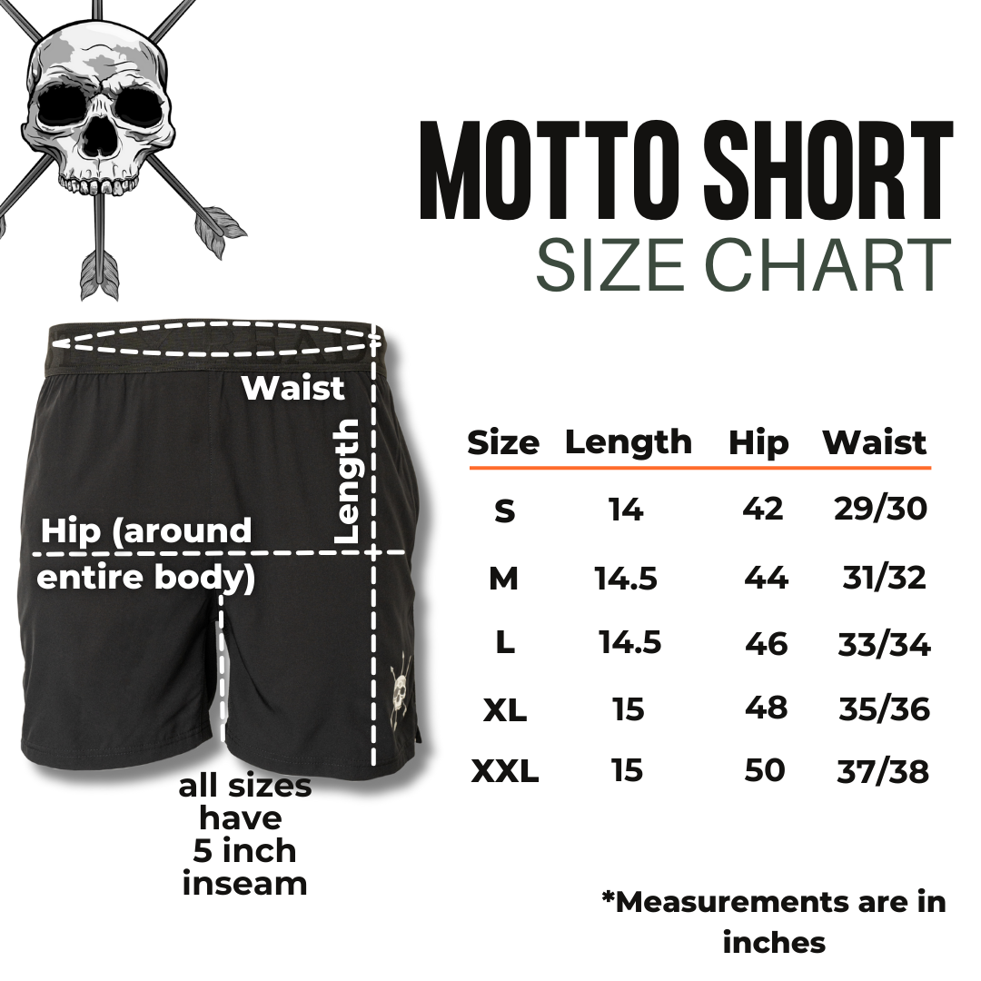 MEN'S | MOTTO SHORT : BLACK