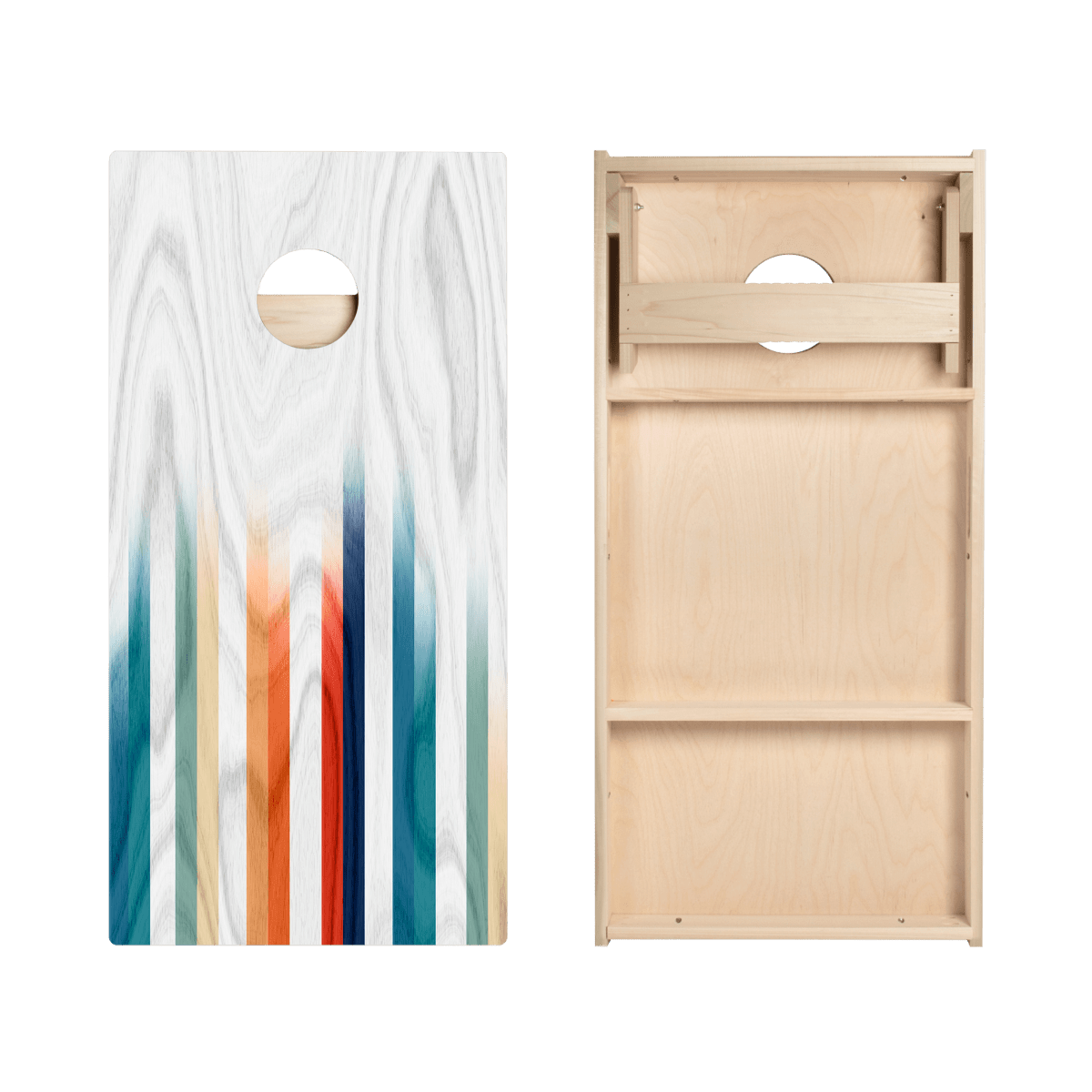 Multi Faded Stripes Star Cornhole Boards