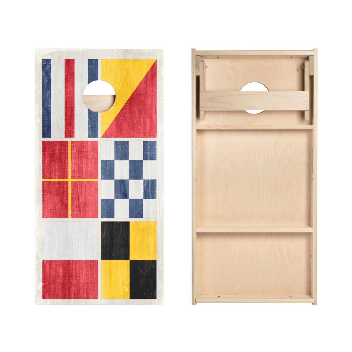 Nautical Flags Star Cornhole Boards