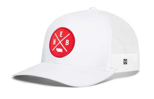 Nebraska Trucker Hat | Red NEB X Snapback