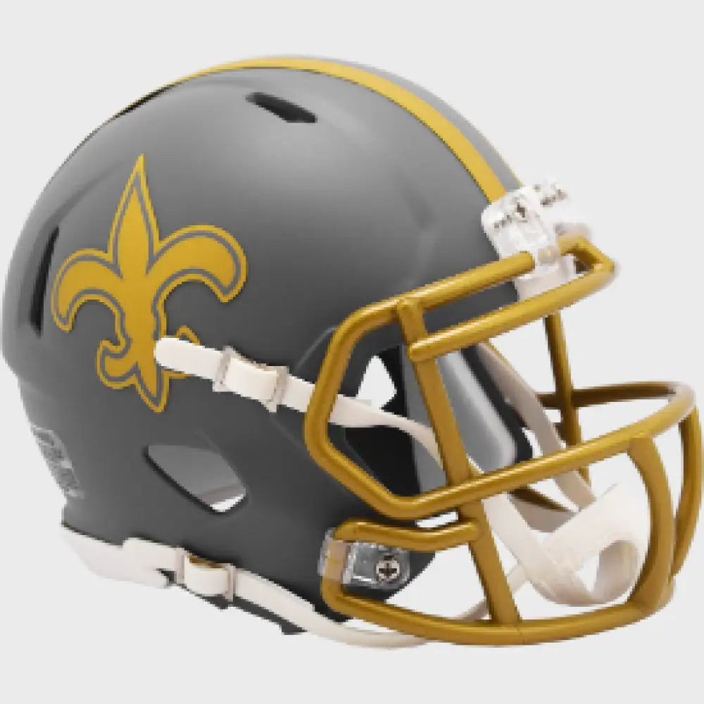New Orleans Saints NFL Mini Speed Football Helmet SLATE NFL