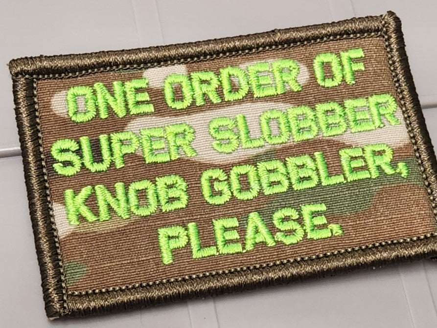 ASOS - One Order Of Super Slobber Knob Gobbler, Please. - 2x3 Patch - Multicam w/Neon Green