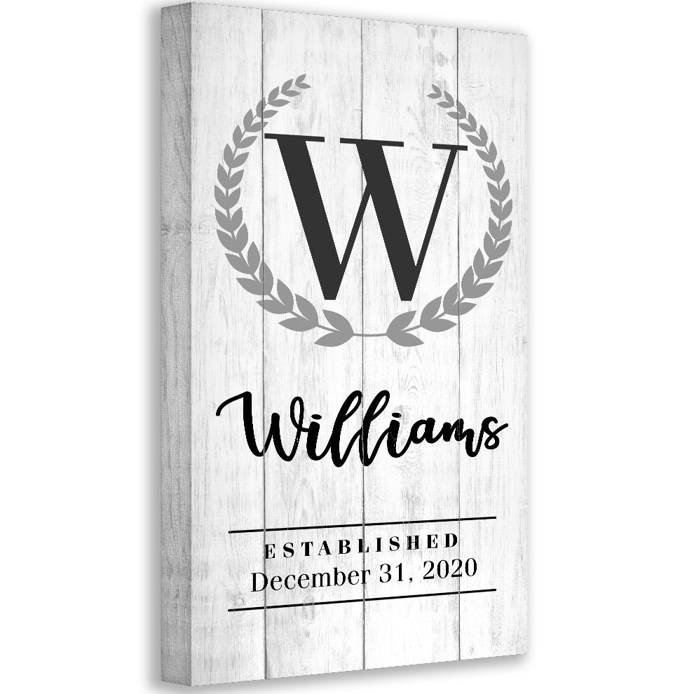 Personalized - Capital Letter Family - Canvas
