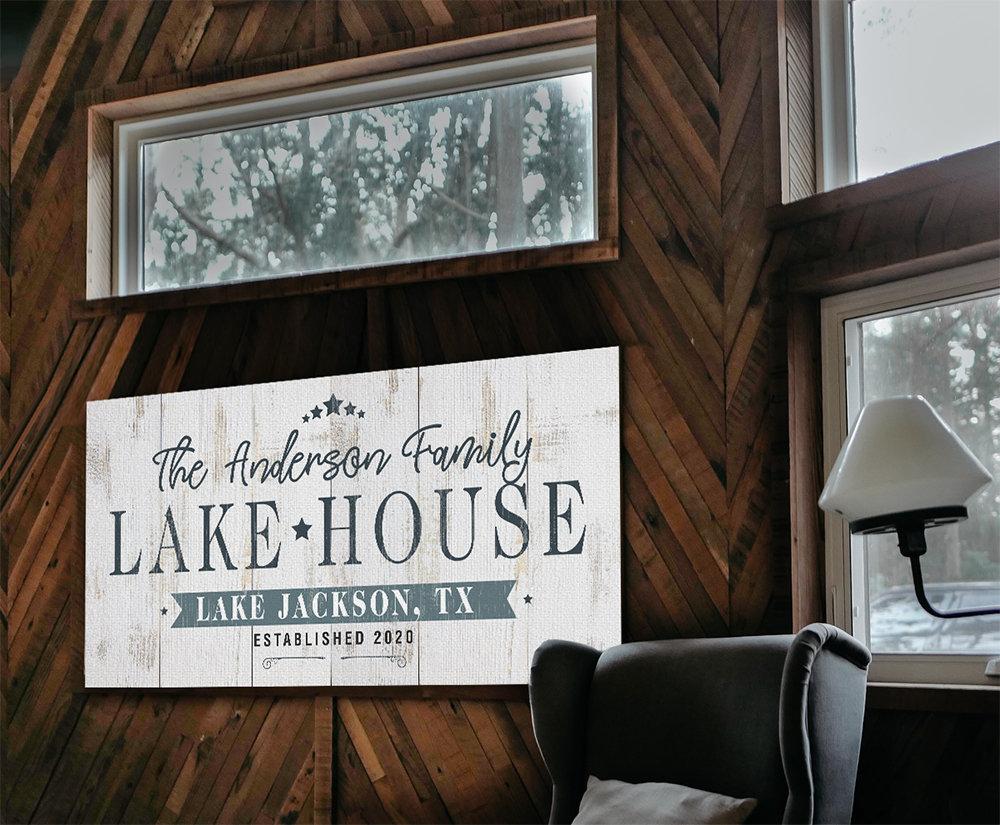 Personalized - Lake House - Canvas