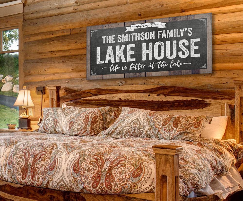 Personalized - Welcome To Our Lake House - Canvas