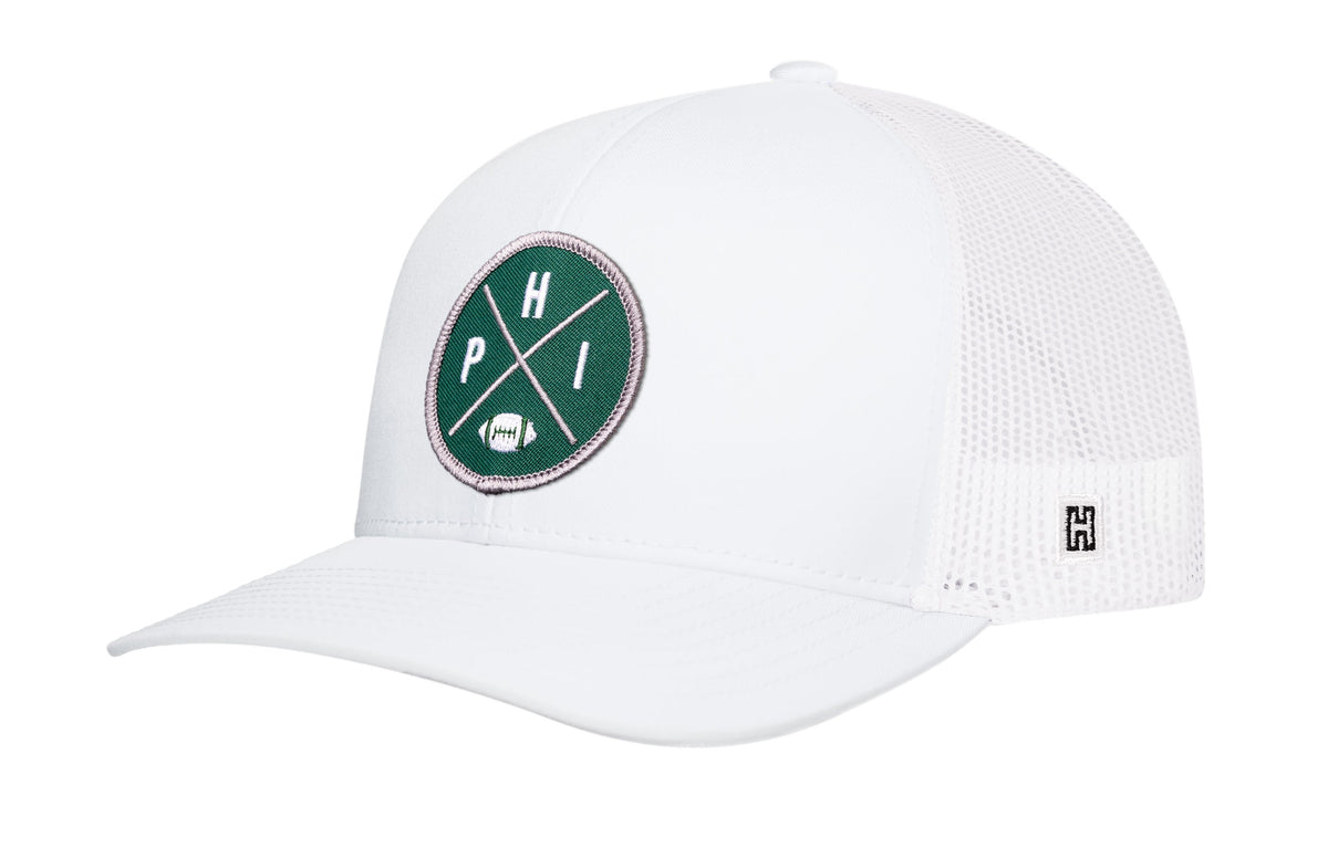 Philadelphia Football Trucker Hat | Dark Green PHI X Snapback