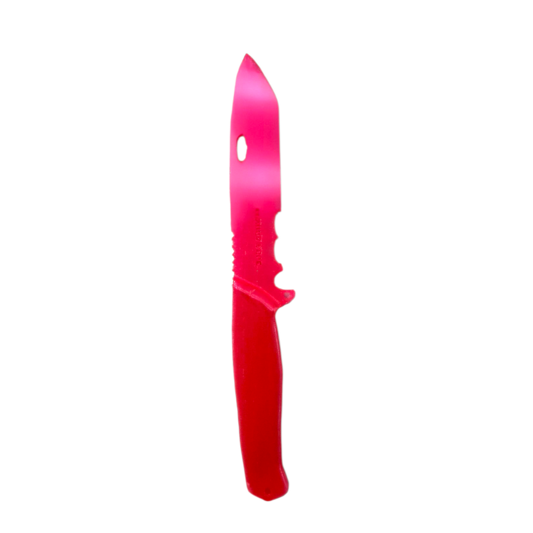 Neon CQB Training Knife - Hot Pink Rubber (3D Printed TPU)