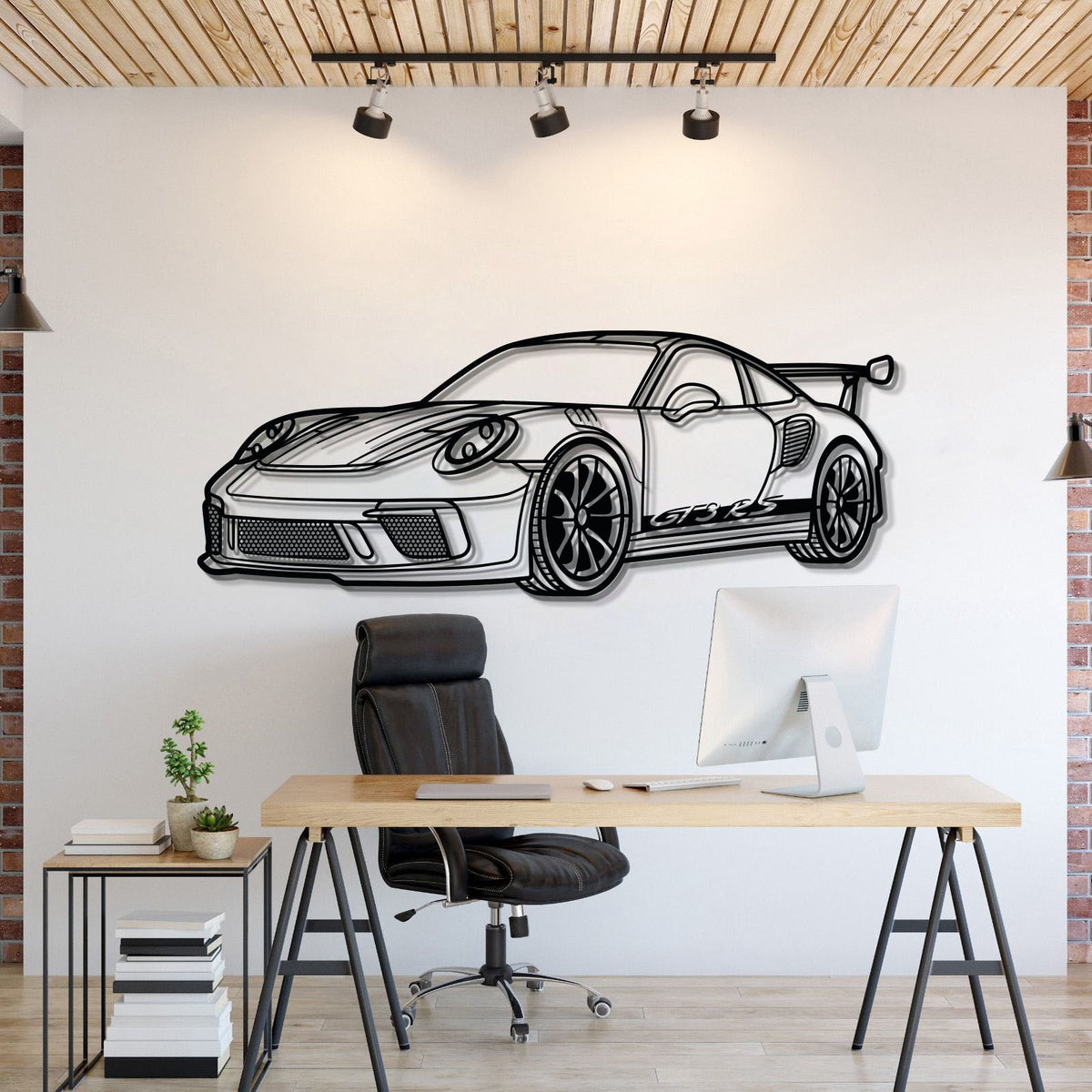 911 GT3 RS 992 Perspective Metal Car Wall Art - MT0460