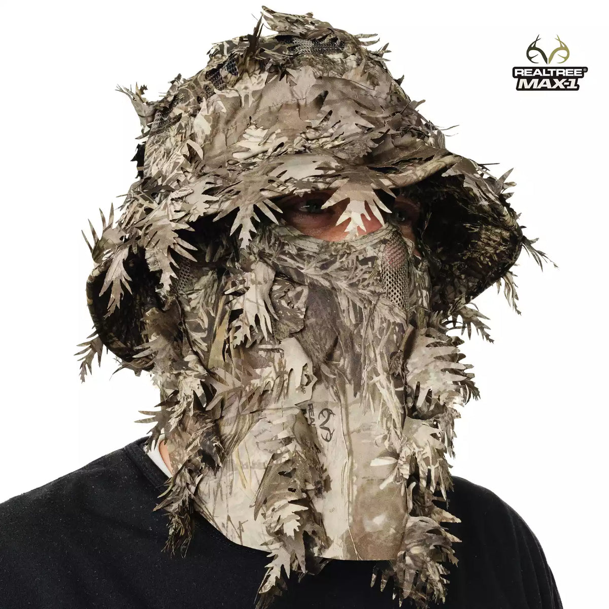 Hunting Hat & Camo Mask: 3D Leafy Bucket / Boonie Hat (Mossy Oak / Realtree)