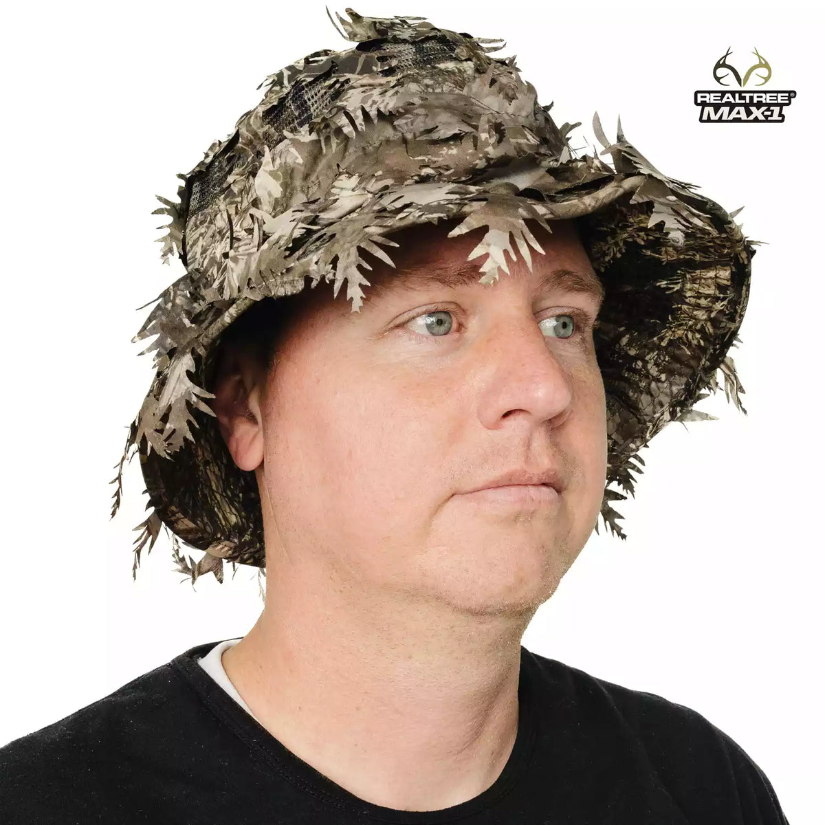 Hunting Hat & Camo Mask: 3D Leafy Bucket / Boonie Hat (Mossy Oak / Realtree)