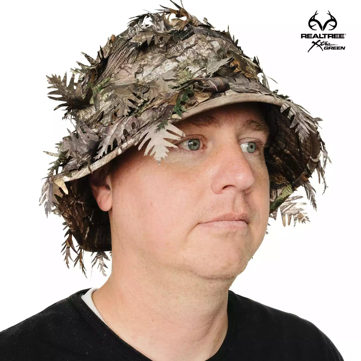 Hunting Hat & Camo Mask: 3D Leafy Bucket / Boonie Hat (Mossy Oak / Realtree)
