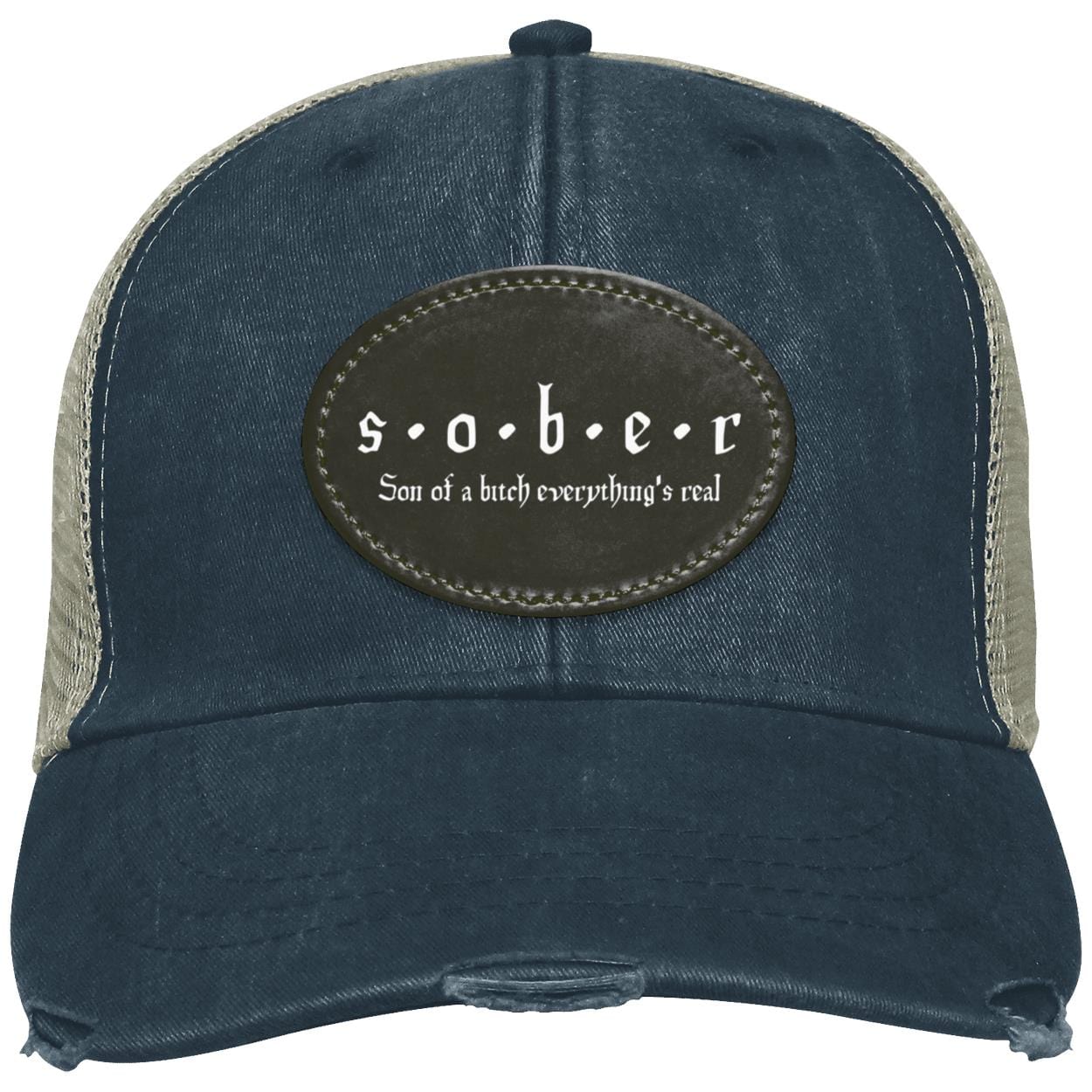 Recovery Distressed Hat | Inspiring Sobriety | S.O.B.E.R.