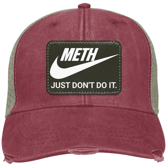 Recovery Distressed Ollie Cap | Inspiring Sobriety | Meth Just Don't Do It
