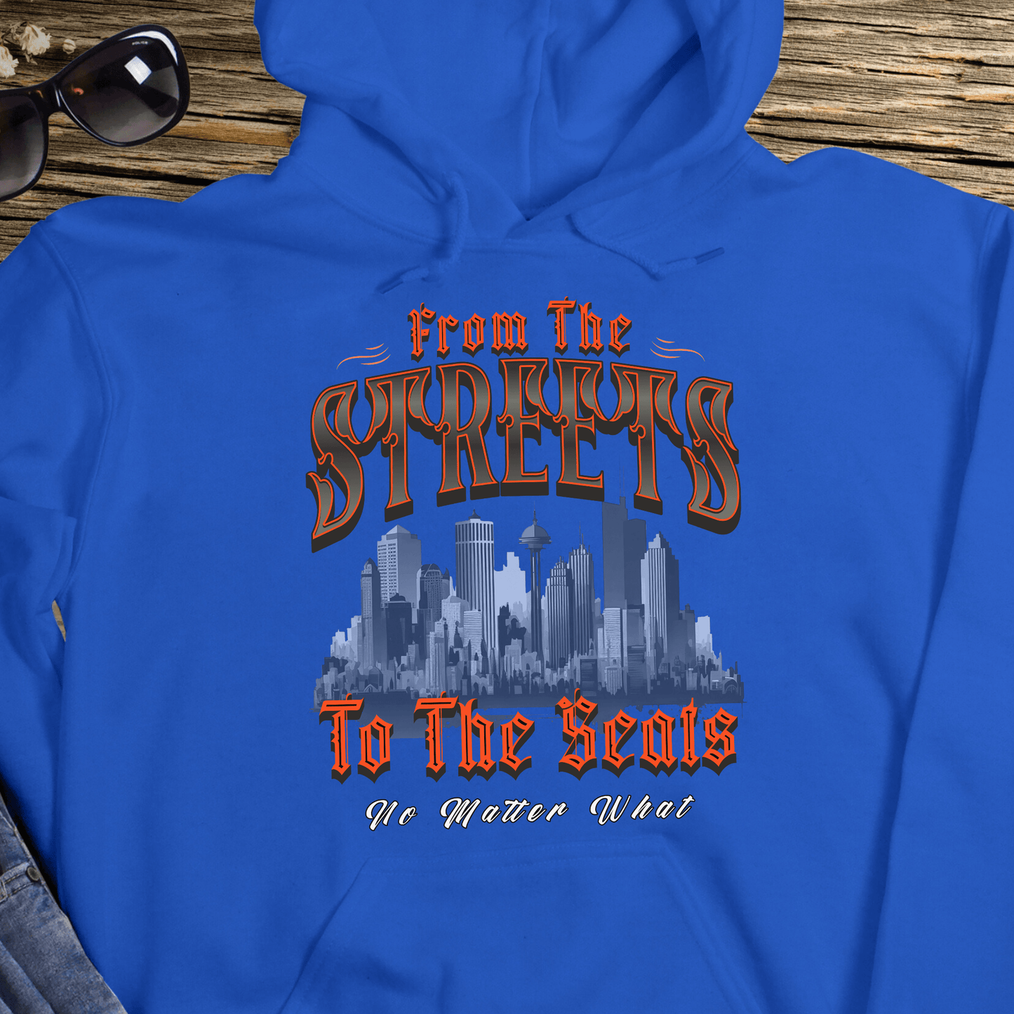 Recovery Hoodie | Inspiring Sobriety | From The Streets To The Seats (Orange)