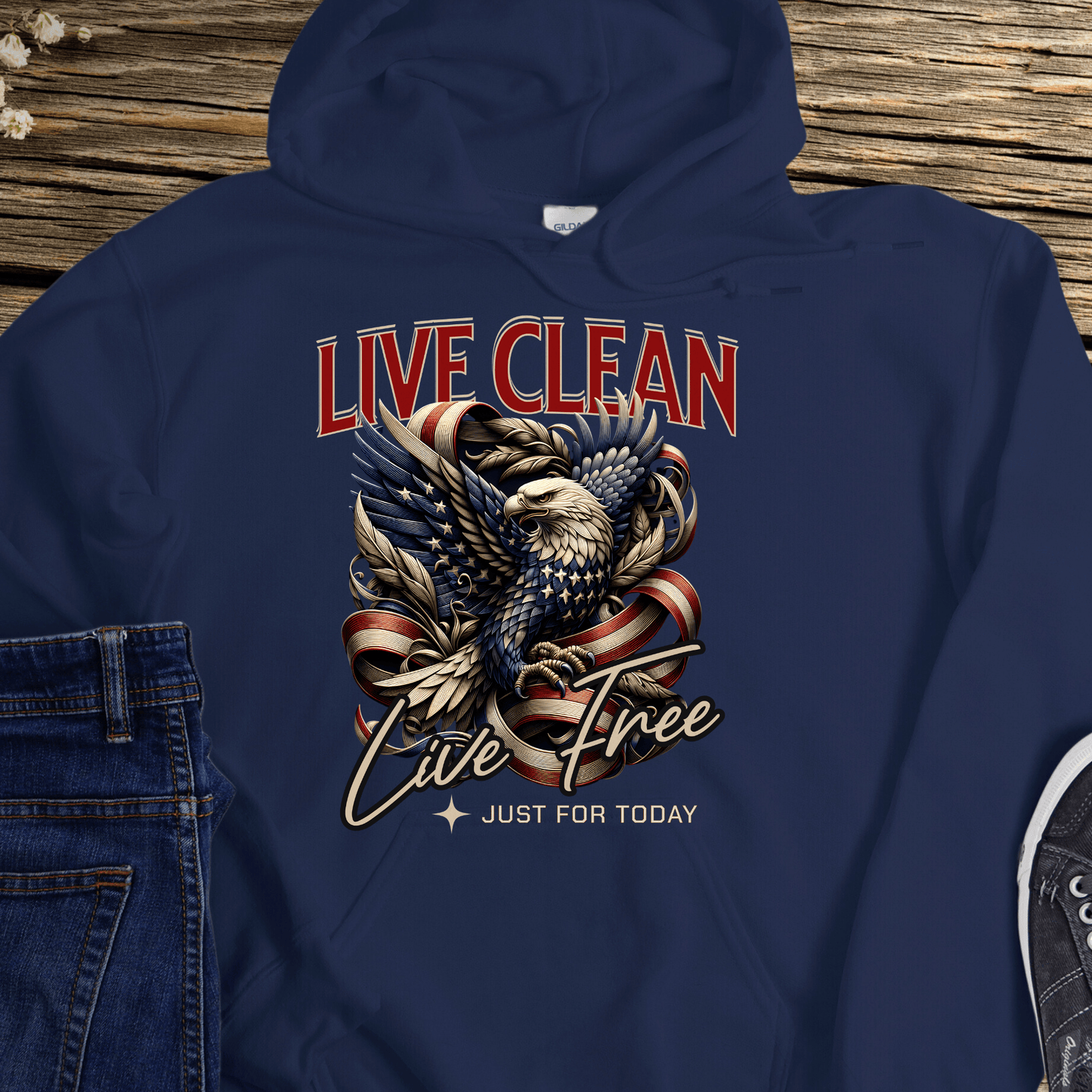 Recovery Hoodie | Inspiring Sobriety | Live Clean, Live Free