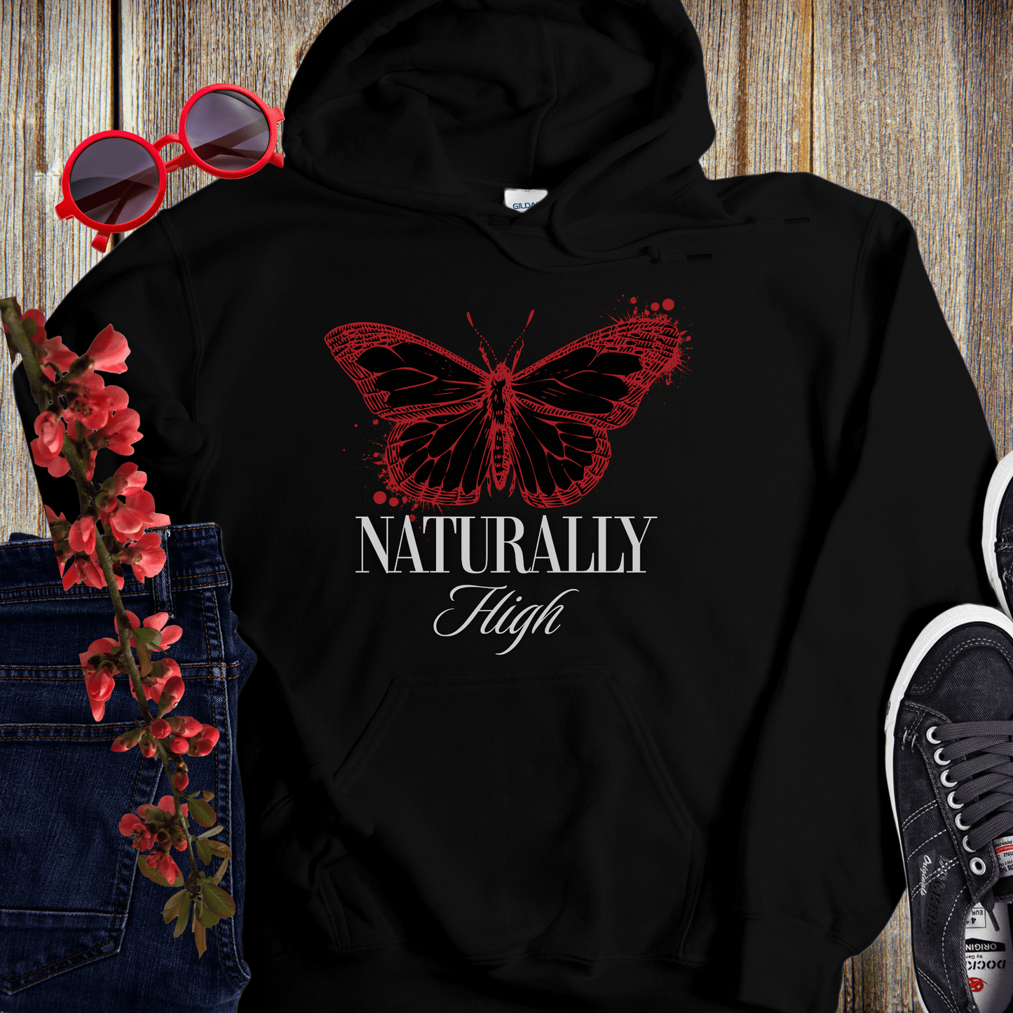 Recovery Hoodie | Inspiring Sobriety | Naturally High Butterfly