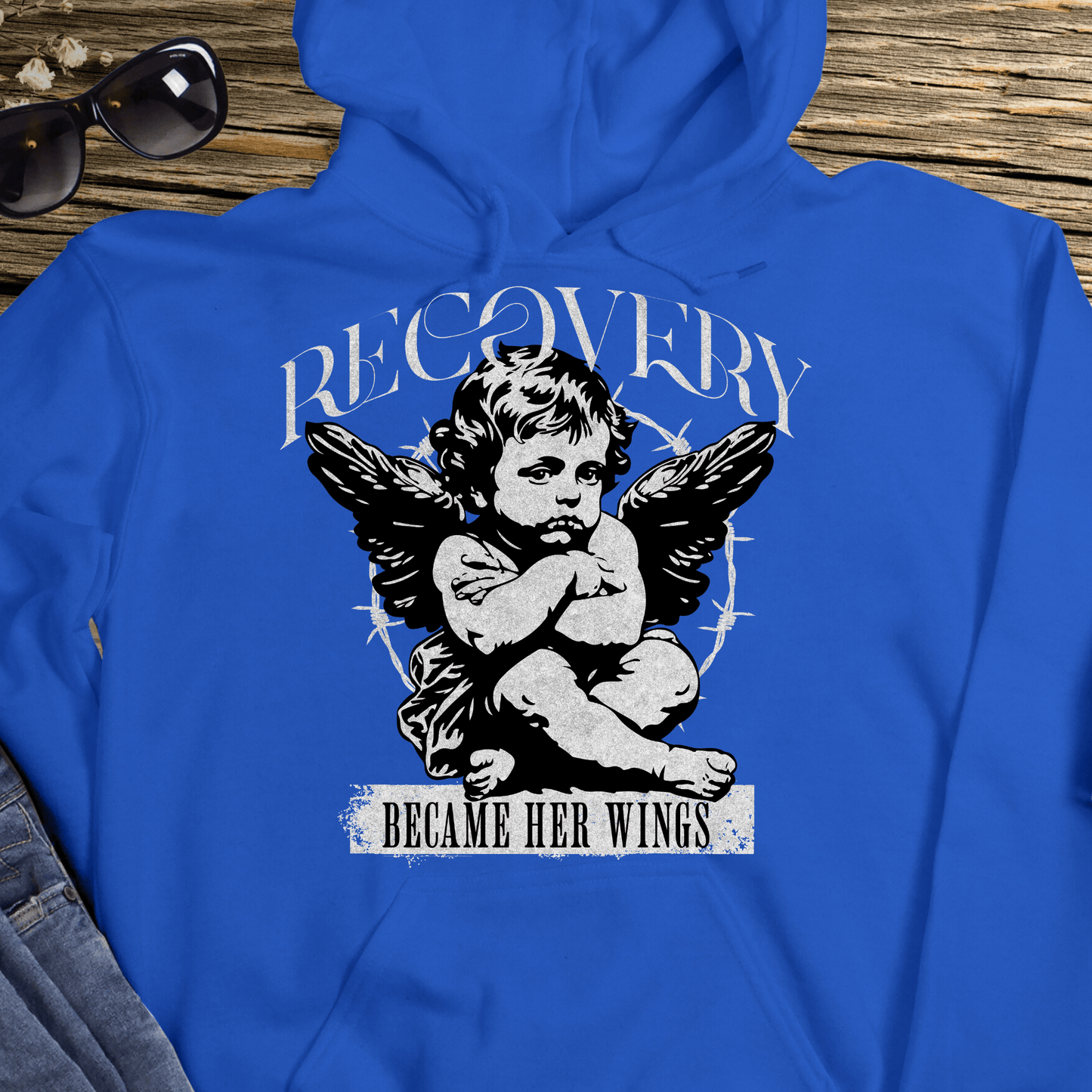 Recovery Hoodie | Inspiring Sobriety | Recovery Became Her Wings