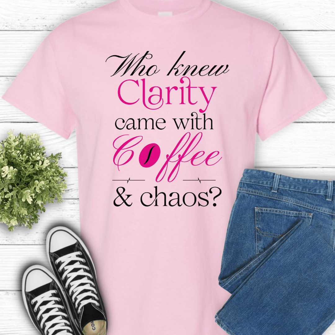 Recovery T-Shirt | Inspiring Sobriety | Clarity, Coffee & Chaos