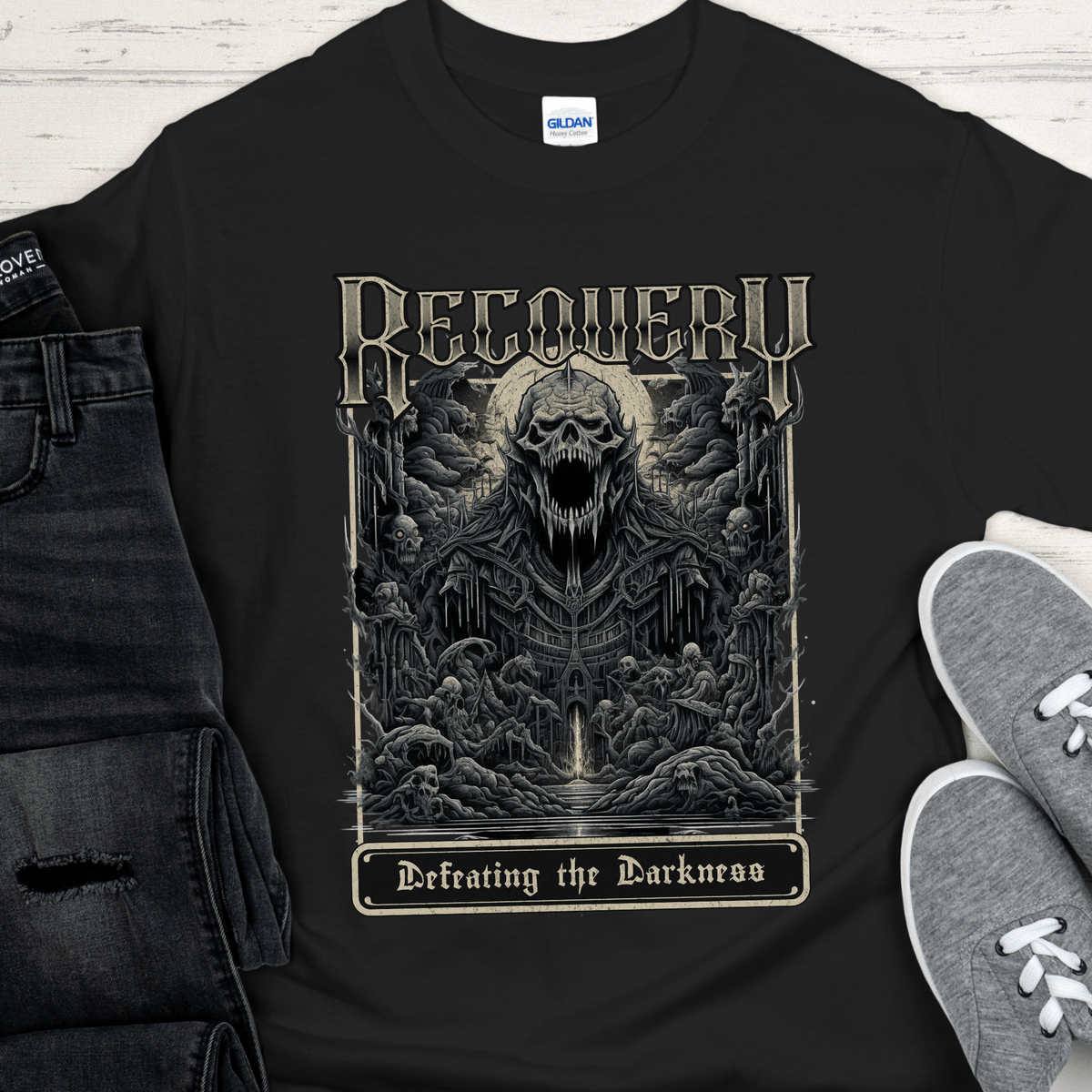 Recovery T-Shirt | Inspiring Sobriety | Defeating The Darkness