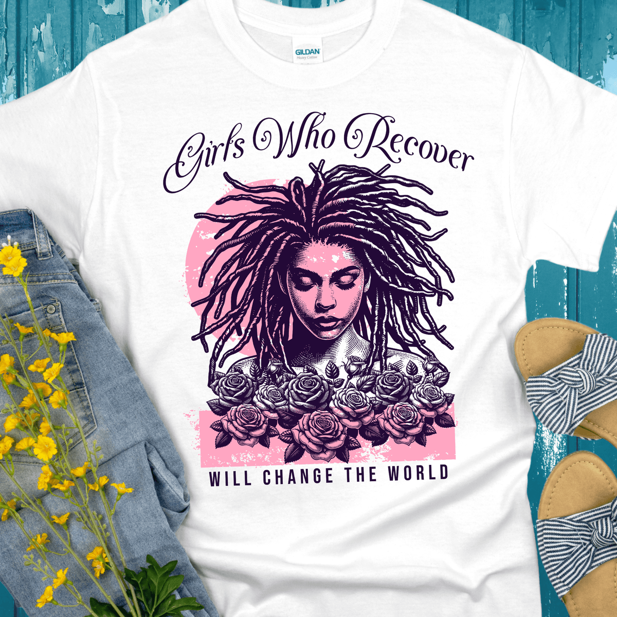 Recovery T-Shirt | Inspiring Sobriety | Girls Who Recover Will Change The World