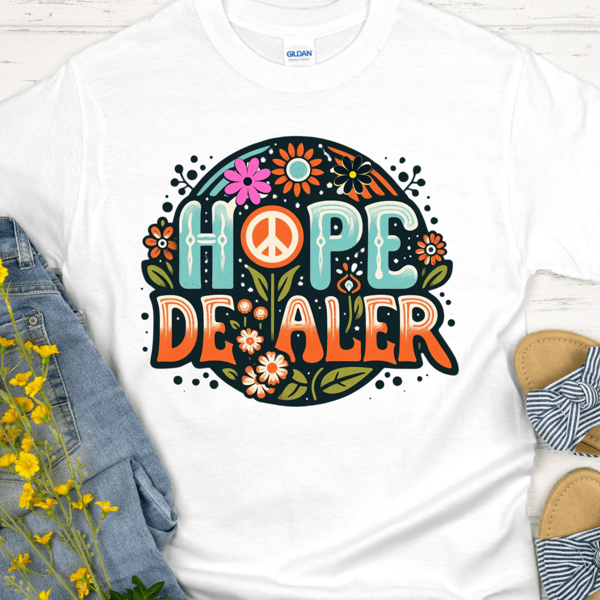 Recovery T-Shirt | Inspiring Sobriety | Hope Dealer (Retro)