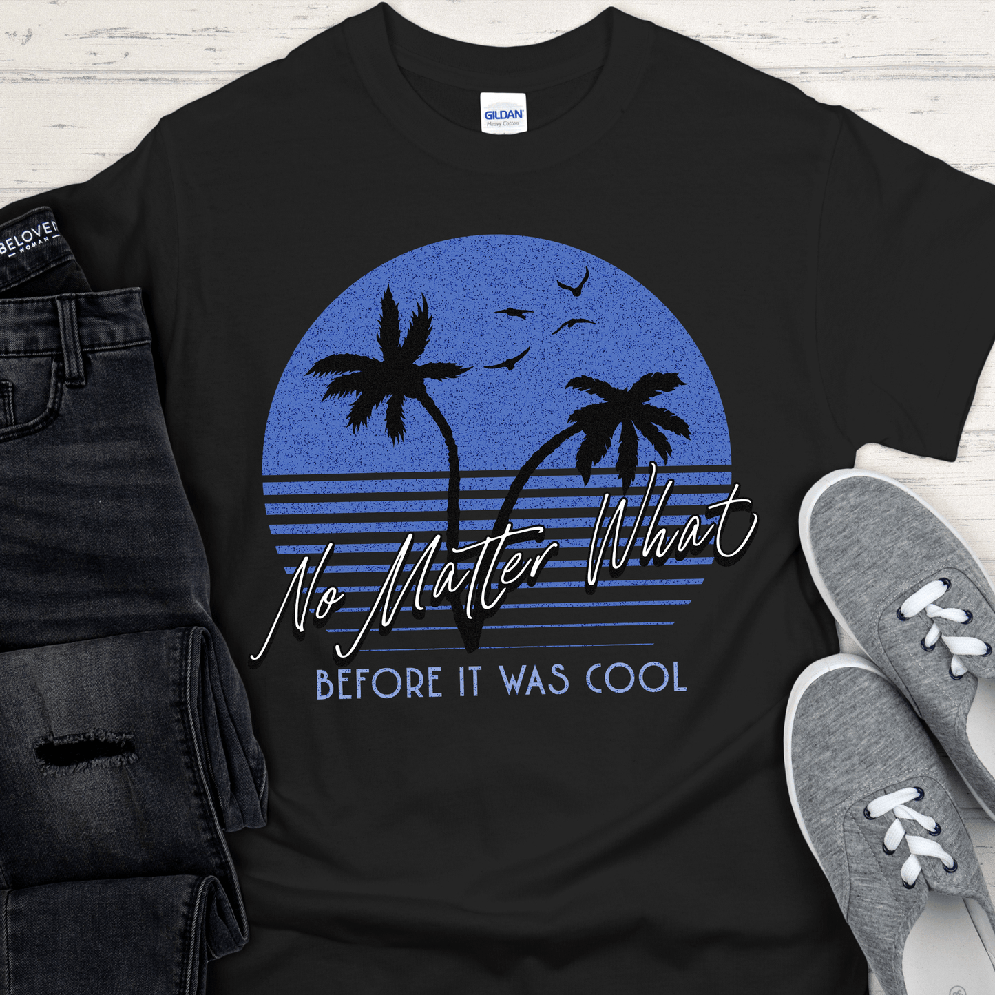 Recovery T-Shirt | Inspiring Sobriety | No Matter What Before It Was Cool (Sunset)