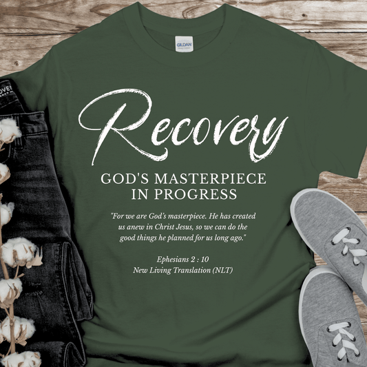 Recovery T-Shirt | Inspiring Sobriety | Recovery, God's Masterpiece