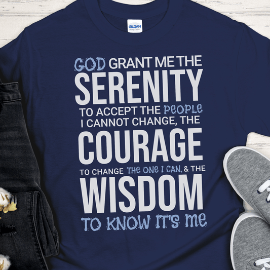 Recovery T-Shirt | Inspiring Sobriety | Serenity Prayer w/ a Twist