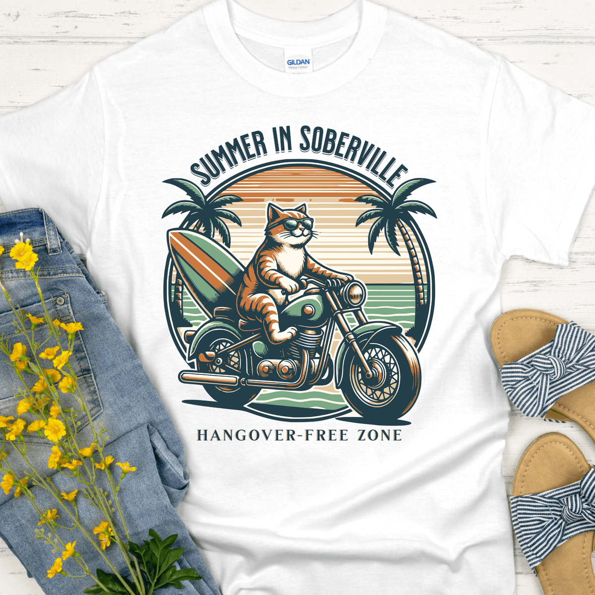 Recovery T-Shirt | Inspiring Sobriety | Summer in Soberville