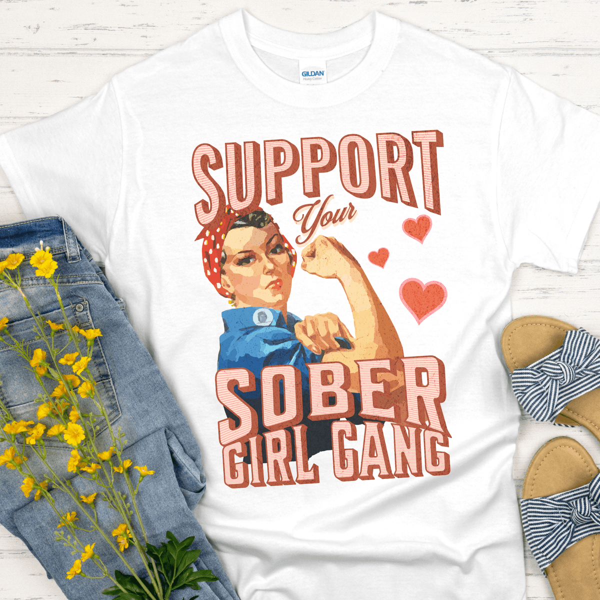 Recovery T-Shirt | Inspiring Sobriety | Support Your Sober Girl Gang