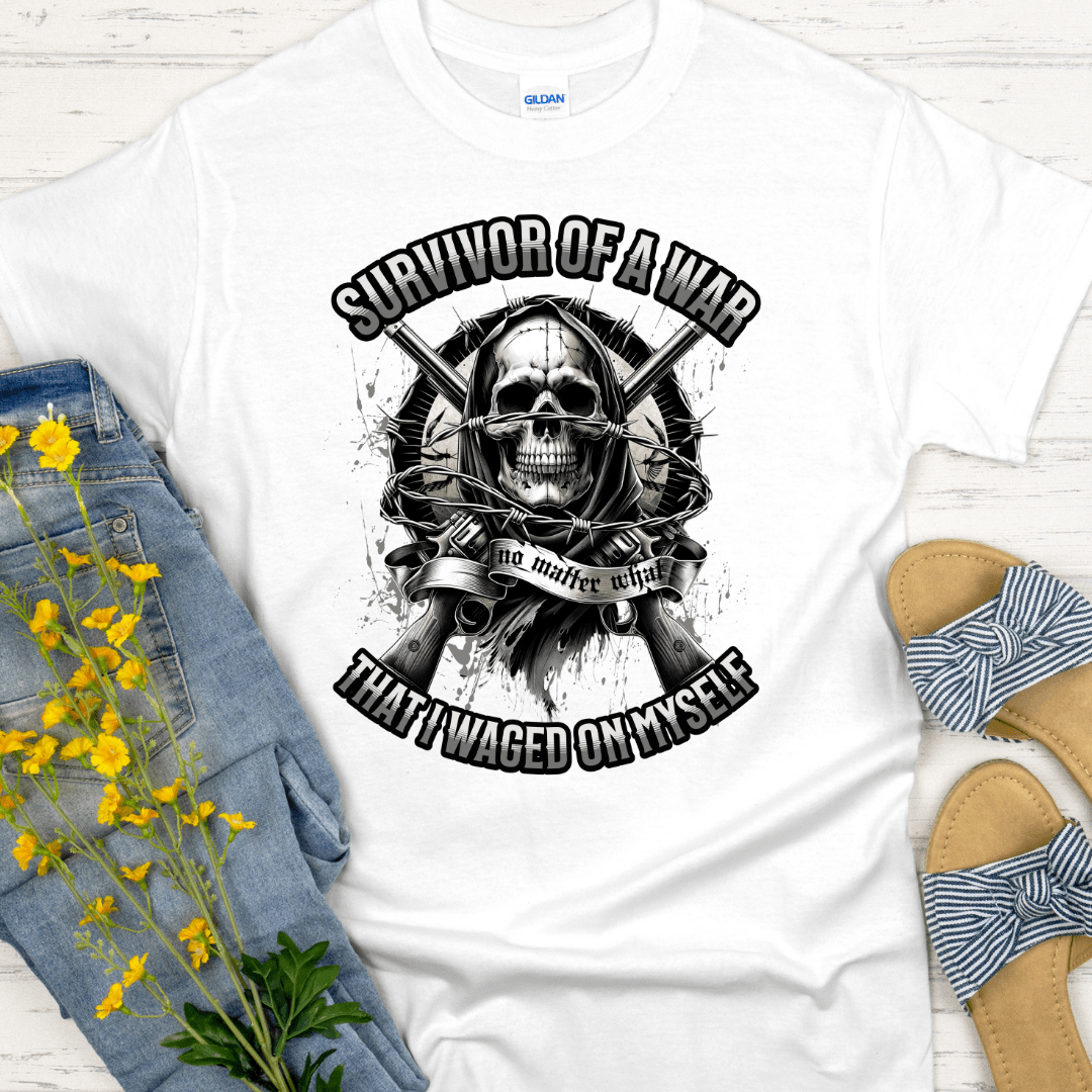 Recovery T-Shirt | Inspiring Sobriety | Survivor of a War I Waged On Myself