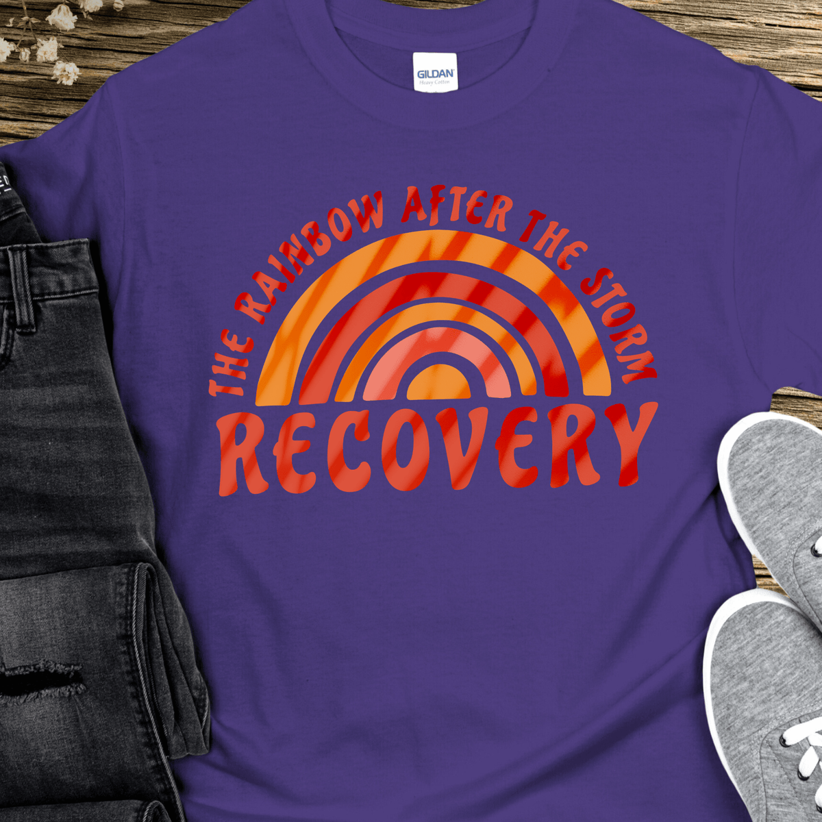 Recovery T-Shirt | Inspiring Sobriety | The Rainbow After The Storm