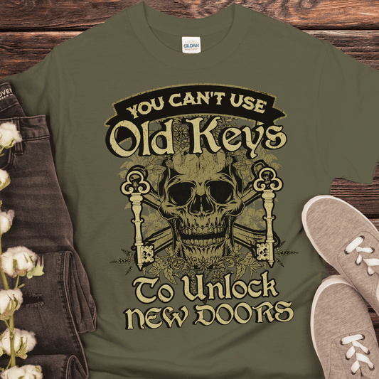 Recovery T-Shirt | Inspiring Sobriety | You Can't Use Old Keys To Unlock New Doors