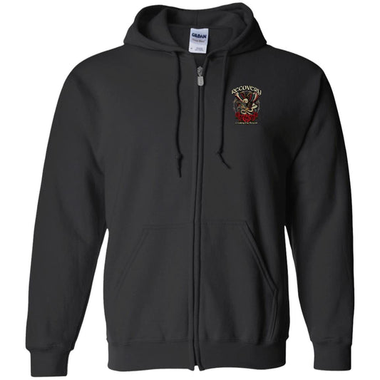 Recovery Zip Hoodie | Inspiring Sobriety | Recovery - Crushing The Serpent
