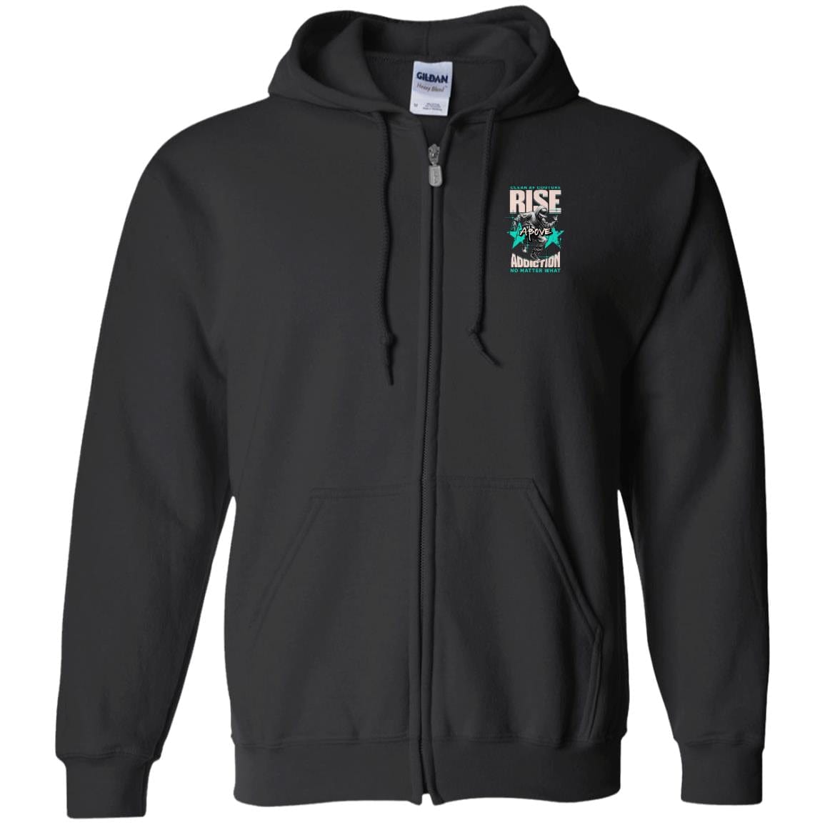 Recovery Zip Hoodie | Inspiring Sobriety | Rise Above Addiction