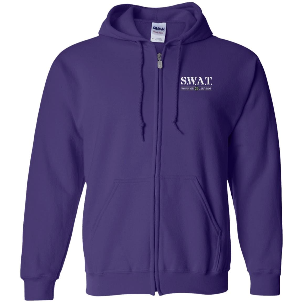 Recovery Zip Hoodie | Inspiring Sobriety | S.W.A.T. - Survivor With a Testimony