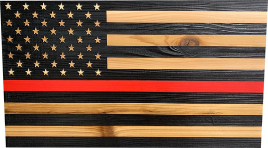 Red Line American Flag Hidden Gun Storage, Customizable Thin Red Line Concealment Flag for Firefighters