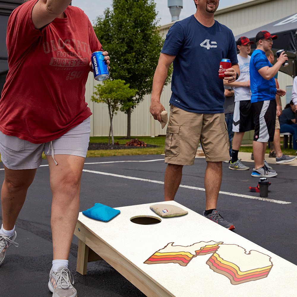 Retro Michigan Star Cornhole Boards