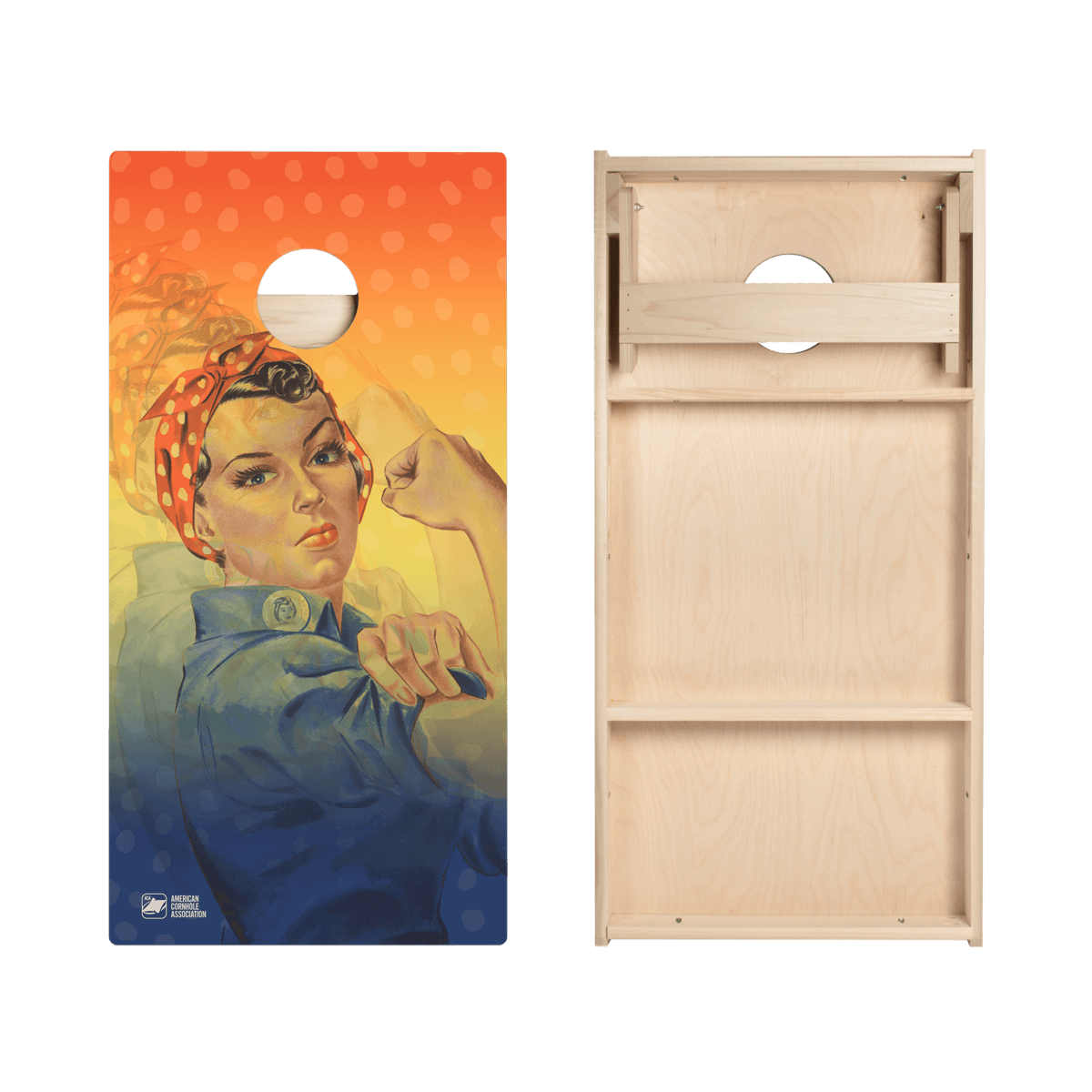 Retro We Can Do It Star Cornhole Boards