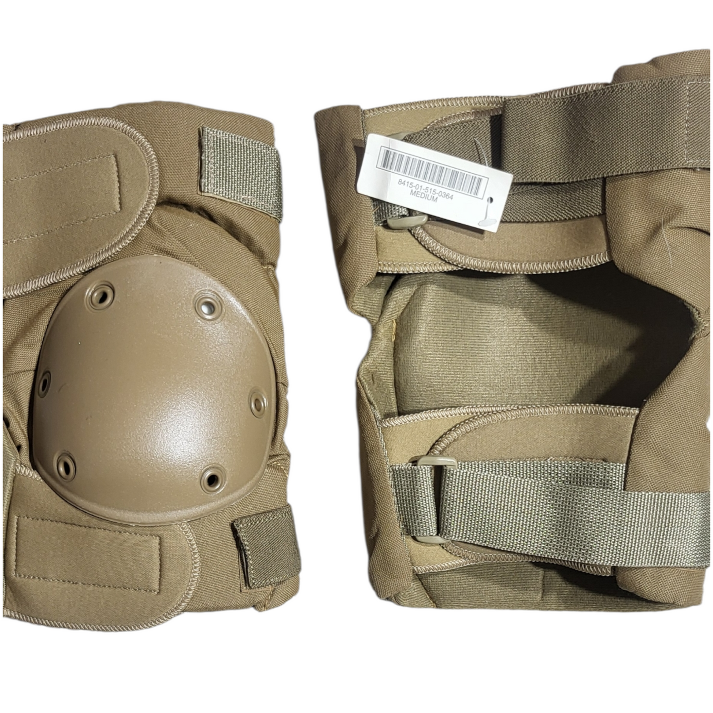 Kneepads, Coyote Brown, Medium, NSN 8415-01-515-0364 USGI issue set