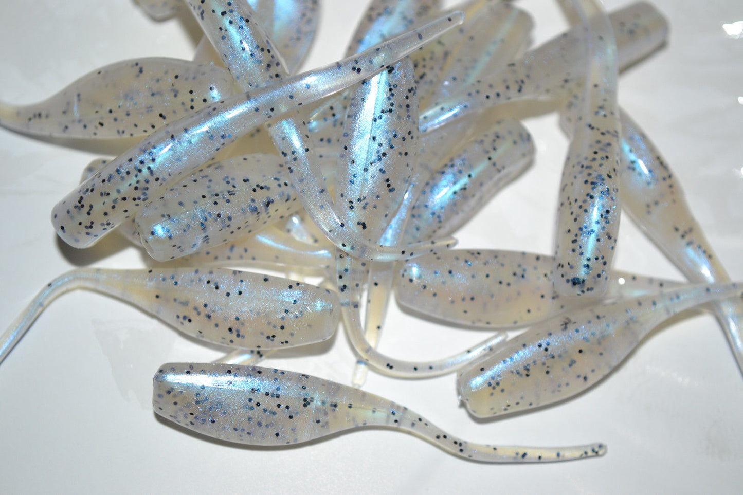 Cam's 2" Stinger Shad 35pc Monkey Milk Grubs Crappie Soft Jigs