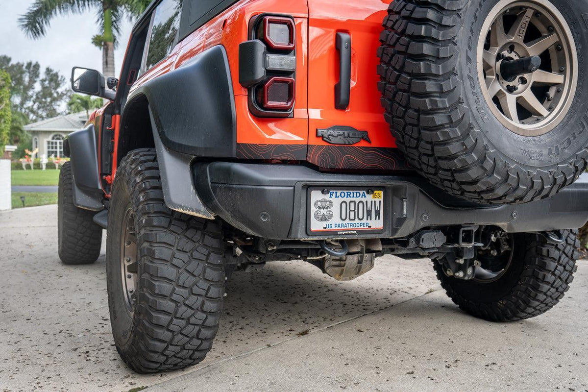 Safari Topo Lower Rear Tailgate Overlays - 2021+ Bronco