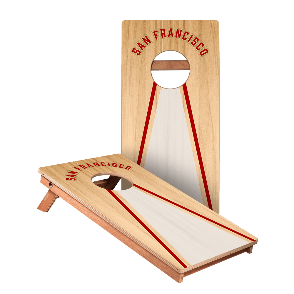 San Francisco Football Gameday Backyard 1x2 ft Cornhole Board Set