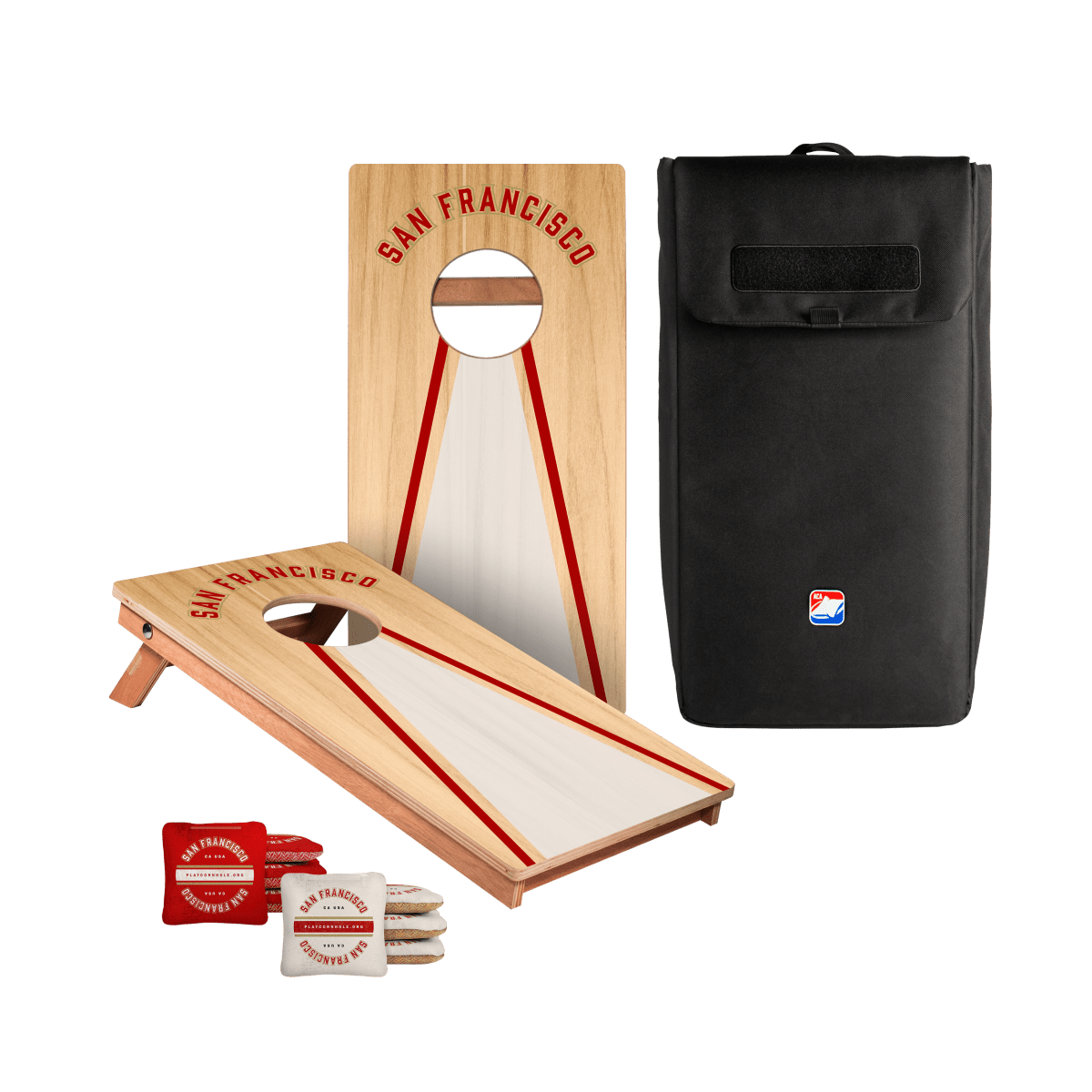 San Francisco Football Gameday Backyard 1x2 ft Cornhole Board Set