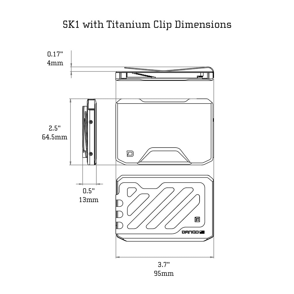 SK1 SLIDE KICK WALLET WITH TITANIUM MONEY CLIP