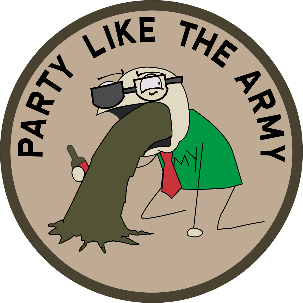 Sketch's World © Officially Licensed - Party Like The Army - 3.5 Inch Sticker
