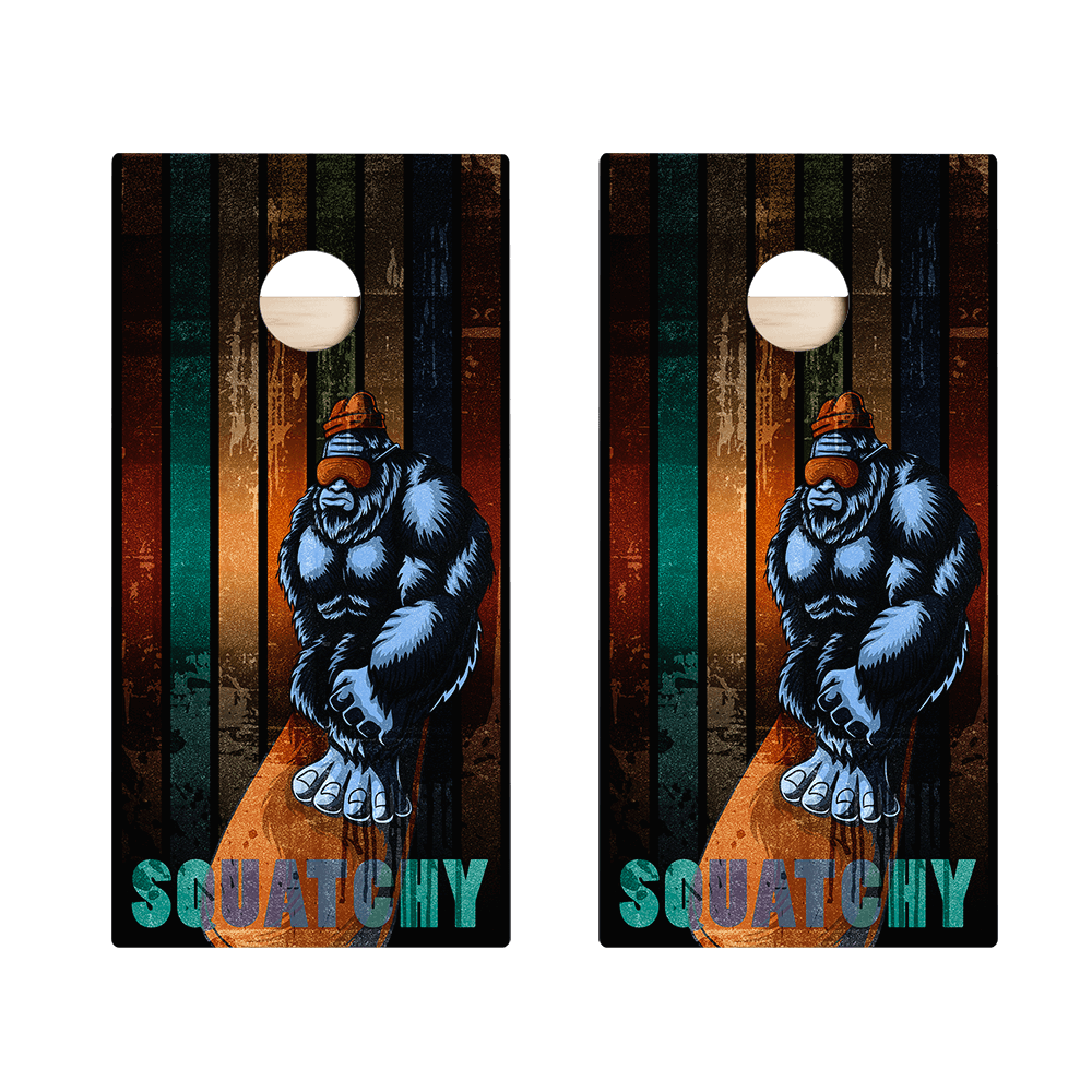 Snowboard Sasquatch Star Cornhole Boards