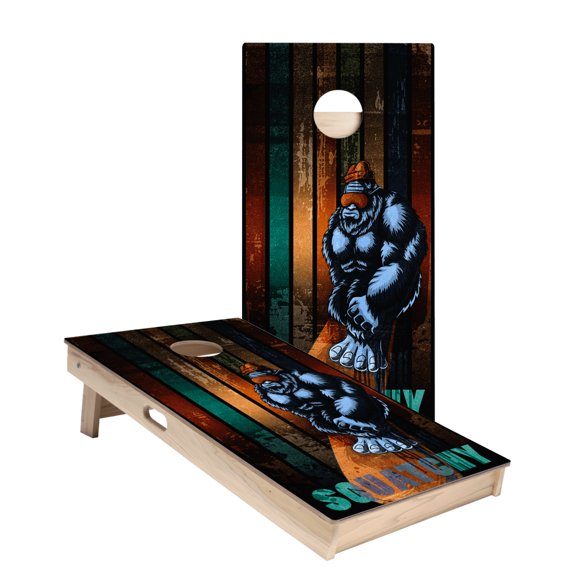 Snowboard Sasquatch Star Cornhole Boards