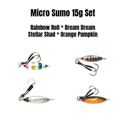 Sumo & Mercenary Micro Slow Pitch Jig – 4-Pack – 10g & 15g